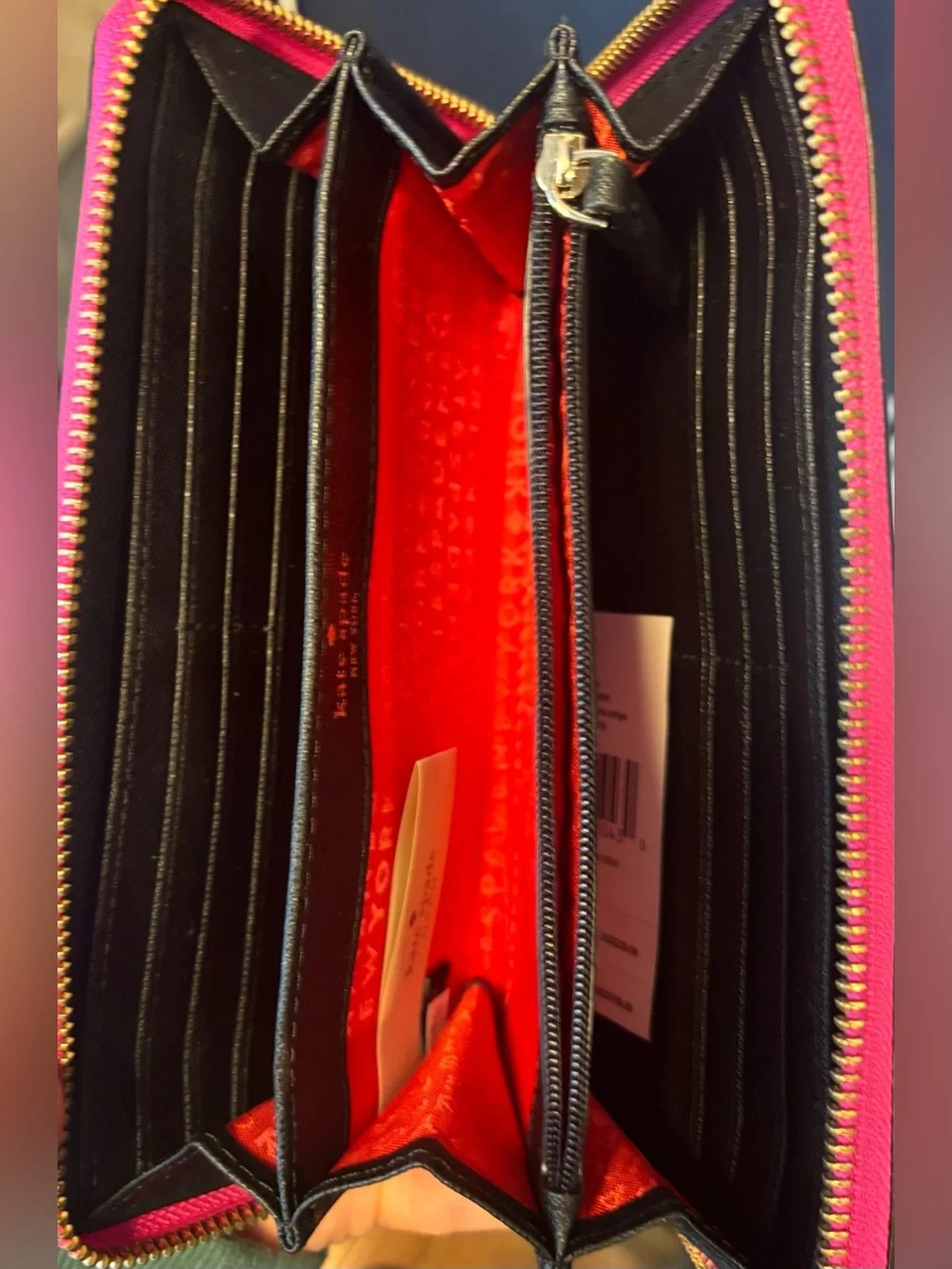 Kate Spade Laurel Way Neda Bonita Stripe Continental Wallet – Pink/Red Multi